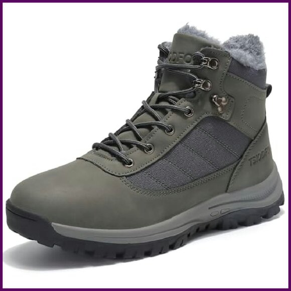 Men\'s Olive Green Insulated Hiking Boots main image 6